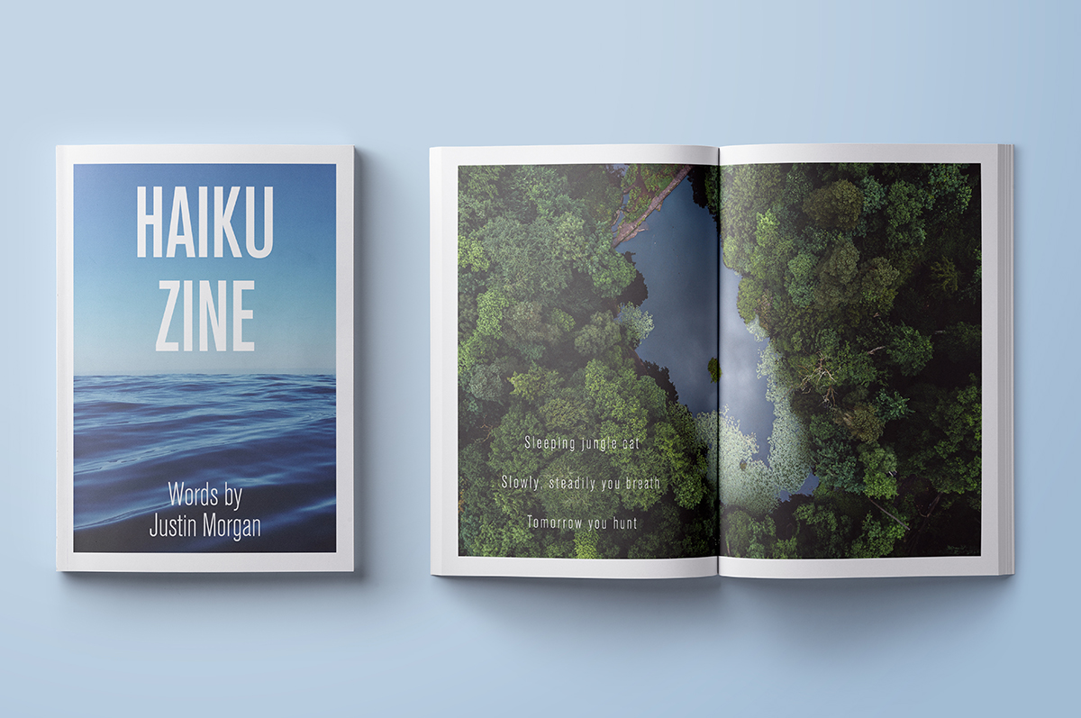 Haiku Zine front cover and spread